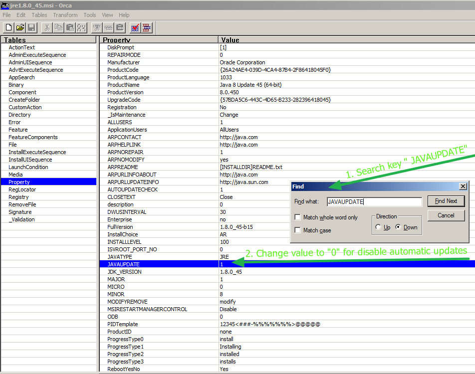 How to Create Custom Java MSI Installer with Auto update Disabed for SCCM - 01