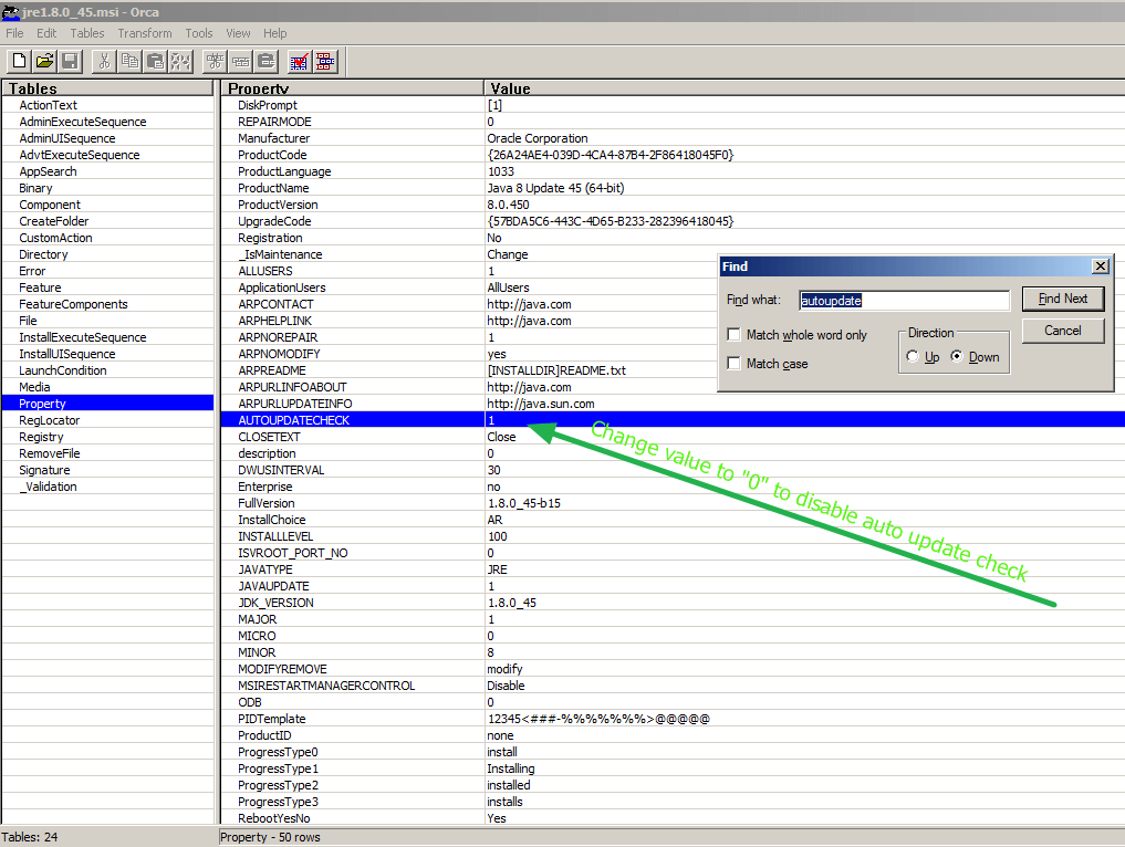 How to Create Custom Java MSI Installer with Auto update Disabed for SCCM - 02